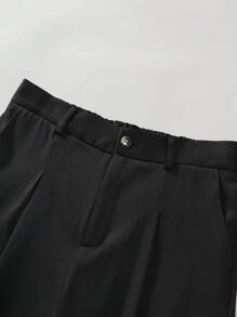 Manfinity Hypemode Pantaloni da uomo con vita elastica e pieghe, adatti per il ritorno a scuola