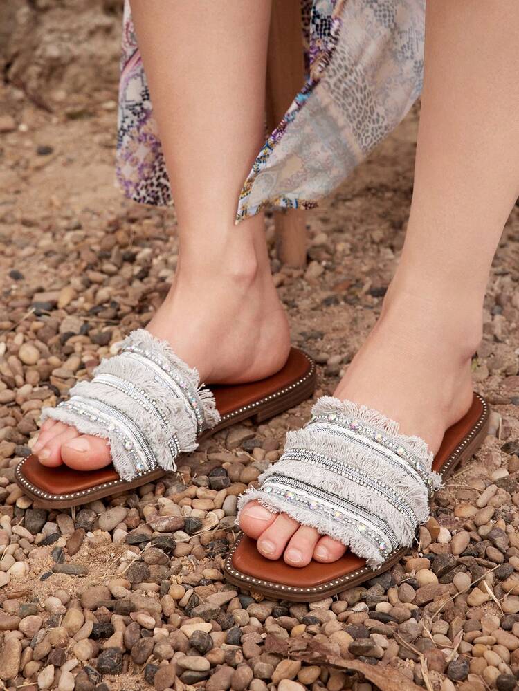 Ladies' Comfortable Bohemian Style Flat Slippers