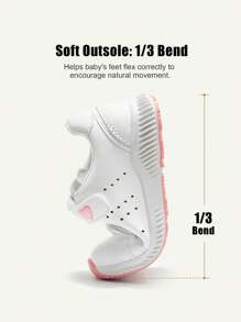 Cozy Pixies Fashionable Heart Element Colorblock Comfortable Breathable Baby Sports Shoes