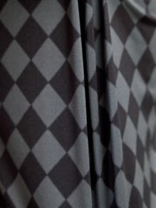 Men's Short Sleeve Diamond Pattern Pajama Set