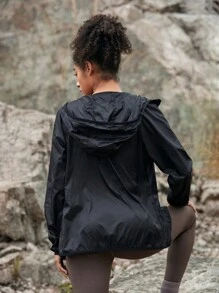 In My Nature 女士轻便防晒服，可折叠/紧凑，女士徒步服装 - 黑色 - 查看 2