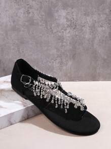 SHUZIA Của phụ nữ Dép phẳng - màu đen - Xem 3