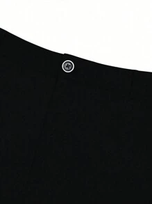 Calvornis Men's Slim Fit Suit Pants With Slanted Pockets - Black - View 4