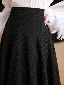 Modelyn Ladies' Textured Skirt - Black - View 6