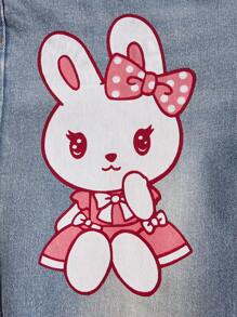 ROMWE Kawaii Của phụ nữ Pháo sáng Quần jean Với Dễ thương In hoa - Rửa trung bình - Xem 4