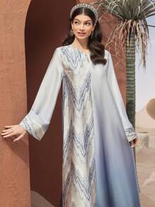 Al Najma 女士印花漸變土耳其長襯衫