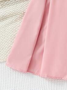 SHEIN 1pc Tween Girls' Pink Sleeveless Casual Dress - Pink - View 6