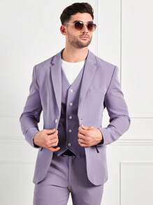 Forever 21 Men's Purple Slim Fit Blazer - Mauve Purple - View 5
