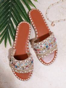 SHUZIA Women's Open-Toe Flat Sandals