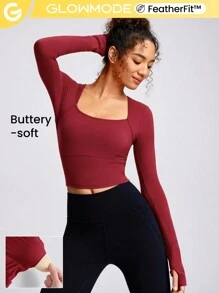 GLOWMODE FeatherFit™ Knot It Sports Tee Light Support - Maroon - View 1