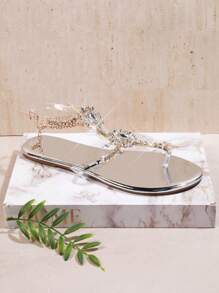 SHUZIA 女士人字平底凉鞋 - 銀色 - 查看 2