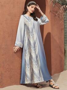 Al Najma 女士印花漸變土耳其長襯衫