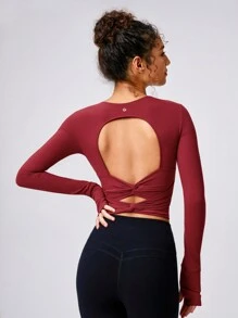 GLOWMODE FeatherFit™ Knot It Sports Tee Light Support - Maroon - View 2