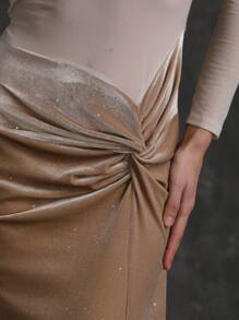 Lunelith SHEIN Lunessa Vestido De Malla Con Abertura Alta