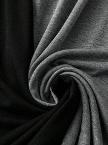 EMERY ROSE 大码插肩袖拼色直筒连衣裙，夏季 - 彩色 - 查看 4