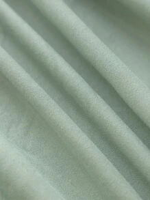 1pc Solid Color Fitted Sheet, Mattress Protector, Mattress Cover, Deep Pocket Design, Soft & Breathable, Fits Various Bed Sizes - Green - View 6