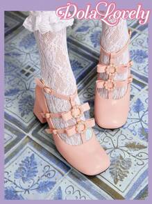 Dola Lovely Faux Pearl Embellished Bow Knot Women's High Heel Pumps