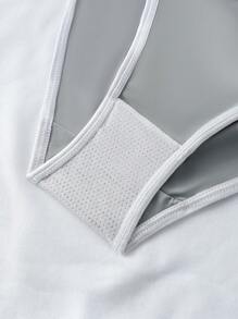 3pcs Women's Contrast Trimmed Triangle Panties Set - Multicolor - View 5