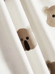 Cozy Pixies 嬰兒男孩貼身貼身睡衣套裝，卡通考拉形狀圓領長袖上衣和褲子 - 卡其色 - 查看 4