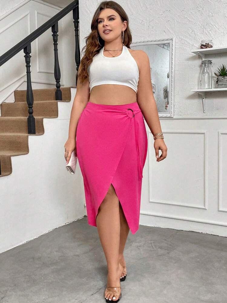 Plus Size Women's Wrap Skirt