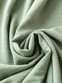 Linhara Plus Size Solid Color Splice Water Soluble Contrast Lace Dress