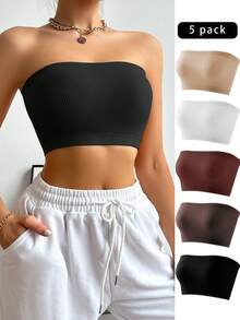 Moonlight & Mama 5pcs Pack Seamless 3D Wireless Non-Padded Nursing Bras For Pregnant Women