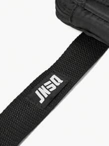 黑色極簡風格尼龍可拆卸時尚運動腰包 - 黑色 - 查看 9