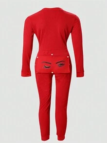 Hơn Đồ họa Hình Quần áo nịt - Đỏ - Xem 2