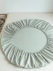 1pc Solid Color Fitted Sheet, Mattress Protector, Mattress Cover, Deep Pocket Design, Soft & Breathable, Fits Various Bed Sizes - Green - View 2