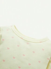 Cozy Pixies 女嬰貼身睡衣套裝，圓領，扇邊下擺，長袖上衣和褲子 - 彩色 - 查看 9