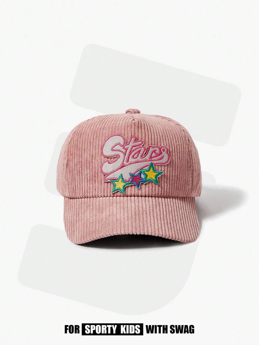 SHEIN 1pc Alphabet Print Patchwork Stylish Baseball Cap - Pink - View 1