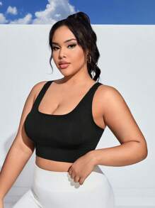 Yoga Basic Plus Size Seamless Sports Bra For Beautiful Backline