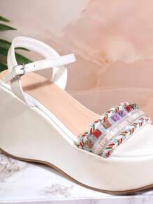 SHUZIA Women's Wedge Heel Thick Sole Sandals