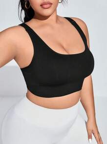 Yoga Basic Plus Size Seamless Sports Bra For Beautiful Backline