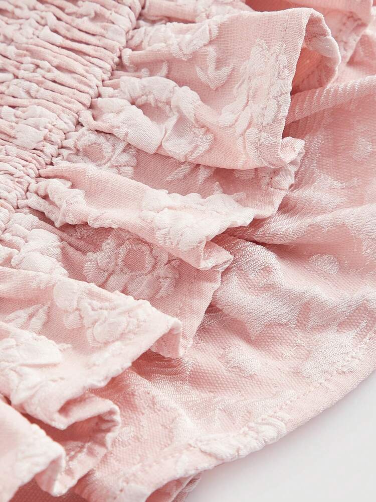 Women's Off-Shoulder Blouse With 3d Floral Decoration