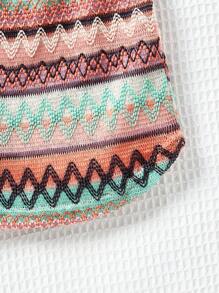 SHEIN Tween Girl Knitted Jacquard Cami Top + Elastic Waist Shorts Vacation Outfit