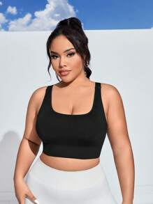 Yoga Basic Plus Size Seamless Sports Bra For Beautiful Backline