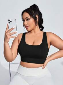 Yoga Basic Plus Size Seamless Sports Bra For Beautiful Backline