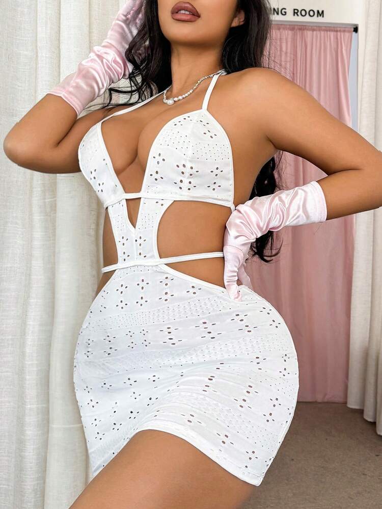 Wedding Season- Women's Sexy Backless Tie-Bow Schiffy Lingerie Dress