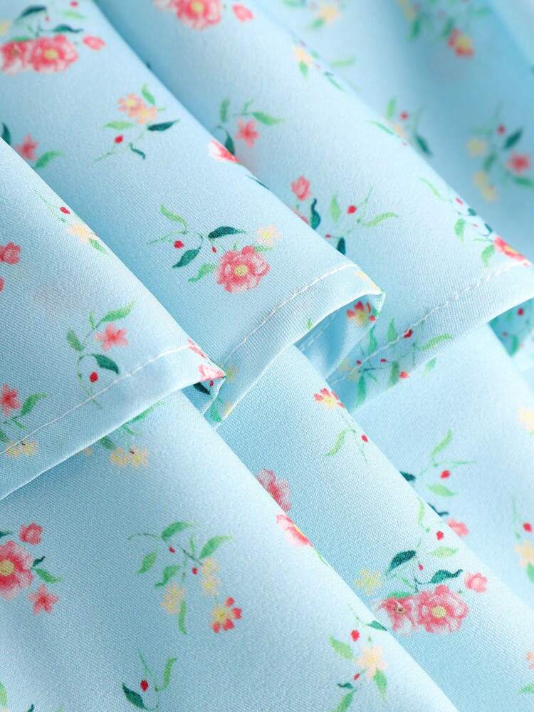 Teen Girl Woven Floral Printed Cami Top With A Skirt Set