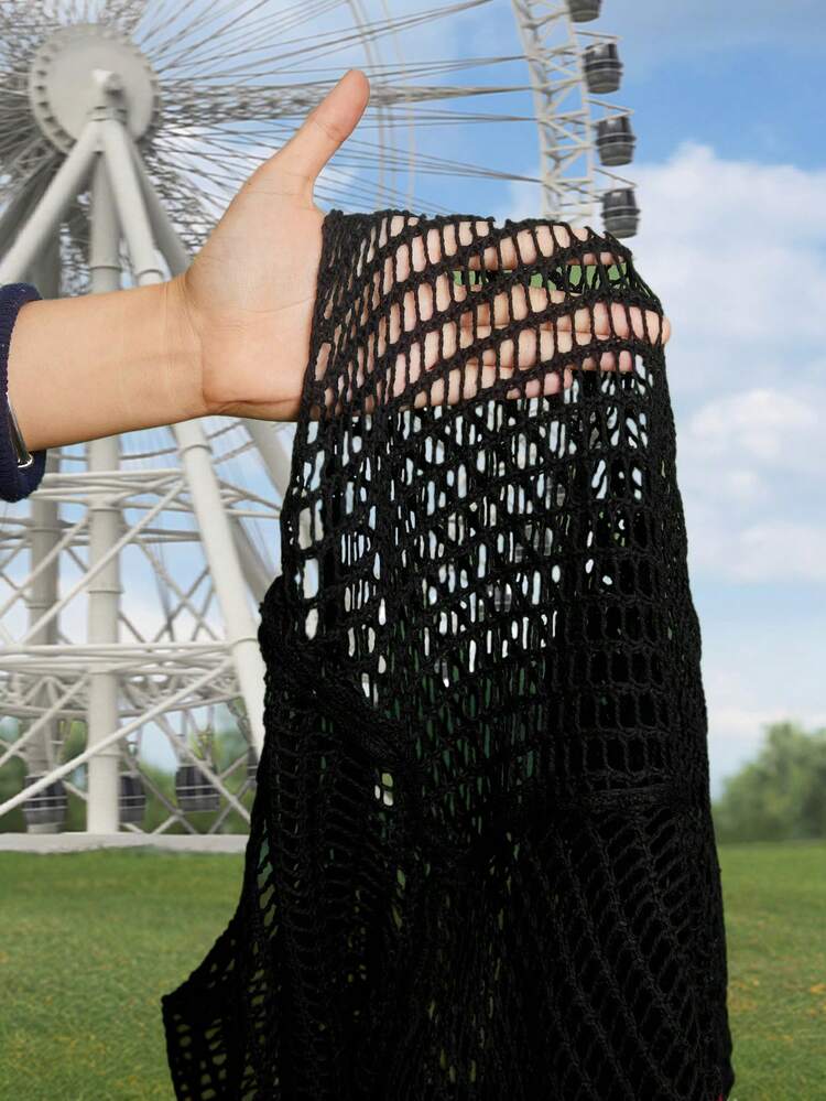 Women's Plus Size Hollow Out Sweater Knit Pullover Fall Winter