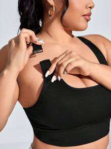 Yoga Basic Plus Size Seamless Sports Bra For Beautiful Backline