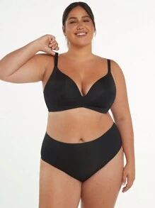 LUVLETTE Plus Plain Bralet - Black - View 4