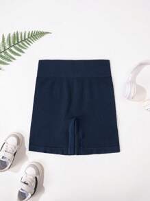 Quần short tập thể dục hông màu xanh đào cho teen girl, thoáng khí và nhanh khô để tập luyện, tập yoga, tập gym vào mùa xuân và mùa thu - Màu xanh lam - Xem 1