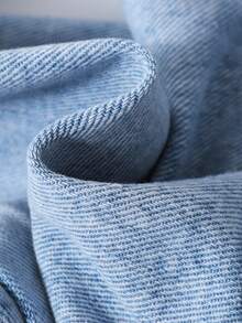 SHEIN 男童可爱笑脸图案水洗舒适牛仔裤，时尚休闲风格 - 淺色水洗藍 - 查看 6