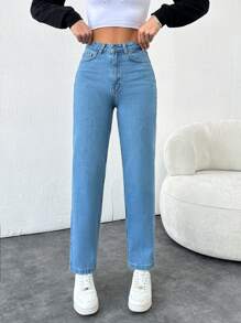EURMUSE Của phụ nữ Tăng giữa Quần legging thẳng Với Túi xéo - Rửa nhẹ - Xem 4