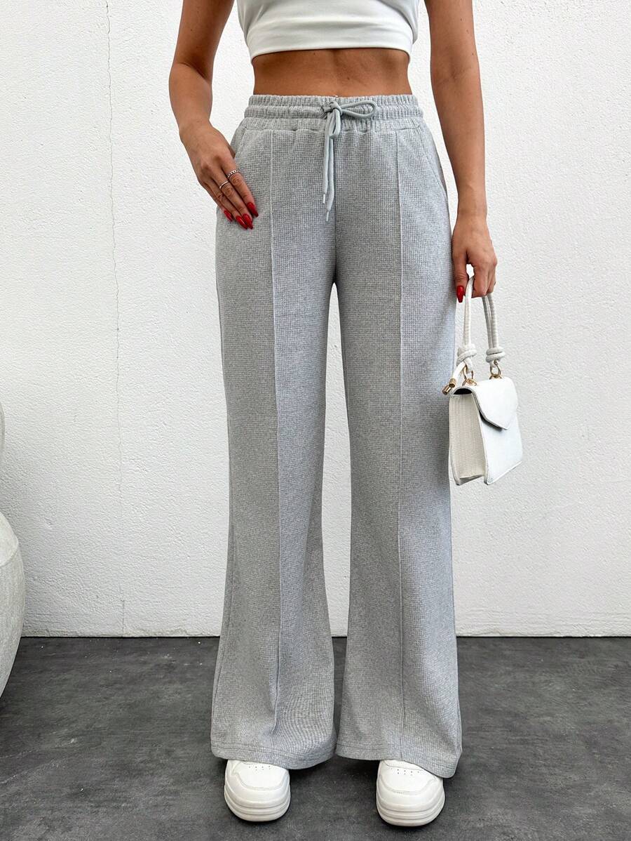 Cottnline Pantalones Largos De Mujer - Gris - Ver 1