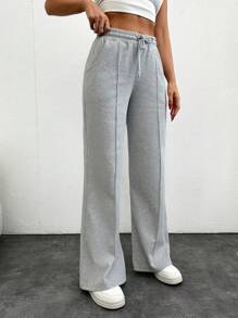 Cottnline Pantalones Largos De Mujer - Gris - Ver 5