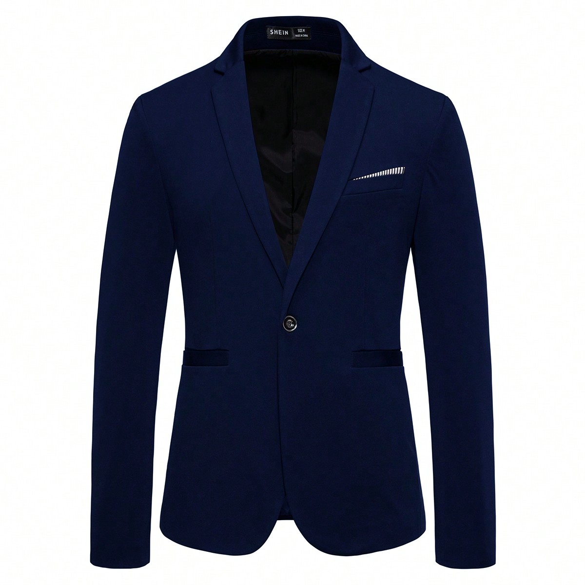Blazer formal de manga larga con cuello de solapa para hombre, formal, ceremonia