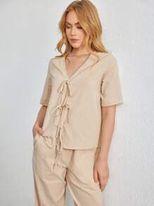 Ocili 女性休閒服套裝 - 卡其色 - 查看 5